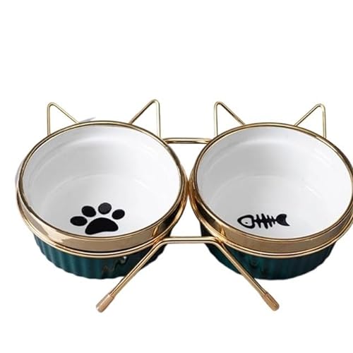 Hund Erhöht Futterschüssel Katzennapf, Futternapf for Haustiere, mit Metallständer, erhöhter Futternapf for Kätzchen, Welpen, erhöhte Schüssel, Hundezubehör (Color : 2)