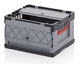 Profi - Faltbox mit Deckel 5er Set Auer, 40x30x22 cm, FBD 43/22, Stapelbox Behälter Transportbox Klappbox Lagerkiste Plasikbox