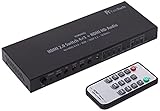 FeinTech VSW04202 HDMI 2.0 Switch 4x1 HD-Audio Extractor 7.1 ARC 4K 60Hz HDR CEC