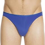 HOM Herren Micro Slip Plumes SportUnterwäsche, Blau, M EU