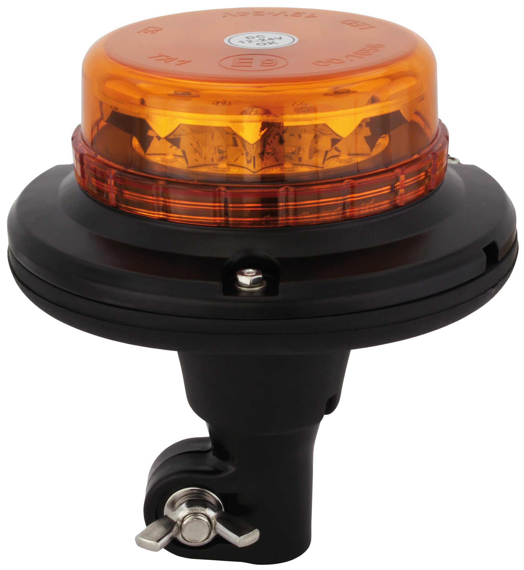 AdLuminis LED Rundumleuchte orange Verschiedene Ausführungen, für 12V und 24V Spannung, Warnleuchte für Straßenverkehr KFZ (b - Micro mit flexiblem Fuß)