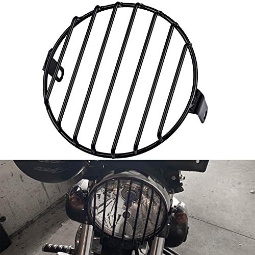 NATGIC Motorrad-Scheinwerfergitter aus Metall, universell, 17,8 cm, für 8 mm - 10 mm seitliche Befestigungsschraube