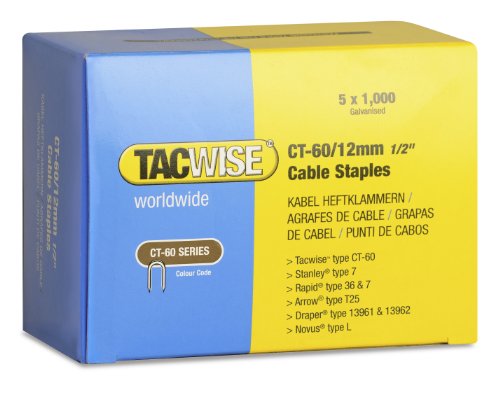 Tacwise 0355 Typ CT-60/12mm Kabelklammern, 5.000 Stück
