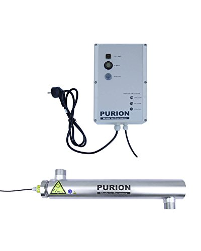 PURION 2001 UVC Reinigung für Pools klares Wasser ohne Chemie (PURION 2001 Edelstahl mit Lebensdauerüberwachung)