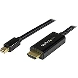 StarTech.com 5m Mini-DisplayPort auf HDMI-Kabel - Computer-Monitor-Kabel - 4k HDMI-Kabel - Mini DisplayPort auf HDMI Konverter-Kabel - mDP-Kabel - HDMI-2.0-Kabel - Schwarz (MDP2HDMM5MB)