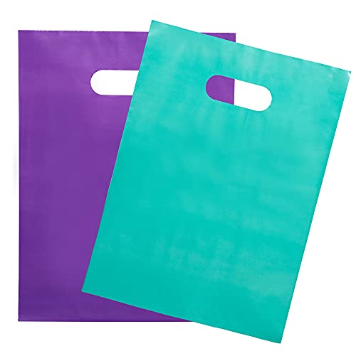 Choice Marts 200 Blaugrün und Violett 2 mm extra dick 30,5 x 38,1 cm Einzelhandel Merchandise Taschen Glänzende Kunststofftüten für kleine Unternehmen Einzelhandel Taschen und Boutique-Taschen