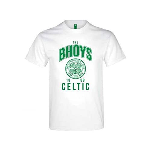 Celtic FC Unisex Celtic The Bhoys T Shirt White Adults Tshirt, weiß, L