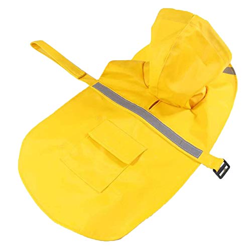 PAKEY Regenmantel für Haustiere, einfach zu tragen, wasserdicht, Schnee-Vorbeugung mit Kappe