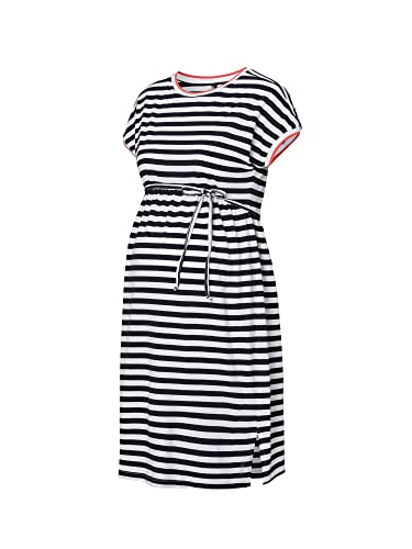 ESPRIT Maternity Damen Dress Short Sleeve Stripe Kleid, Night Sky Blue - 485, 42 EU