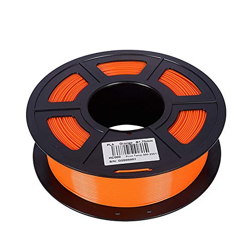PLA 3D-Druckerfilament 1,75 Mm PLA-Filamentmaßgenauigkeit +/- 0,02 Mm 1 Kg (2,2 Lbs) Spule 300M 3D-Druckmaterial(Color:Orange)