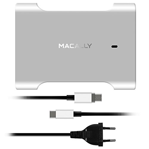 Macally CHARGER61 Ladegerät für Mobilgerät und PDAs, innen aus Aluminium, schwarz
