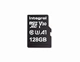 Speicherkarte 128 GB microSDxC Premium High Speed bis zu 100 MB/s Lesen, 45 MB/s Schreiben, V30 UHS-I U3 + SD-Adapter, by Integral Memory