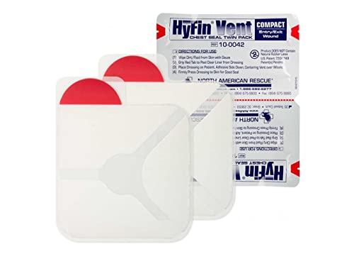 North American Rescue Original NAR HyFin Vent Compact Brustdichtung, Doppelpack (2 Stück)