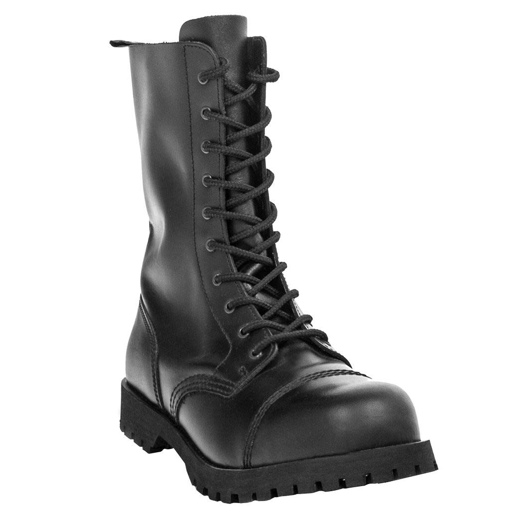 Boots & Braces - 10 Loch Stiefel Rangers Schwarz Größe 40 (UK6)