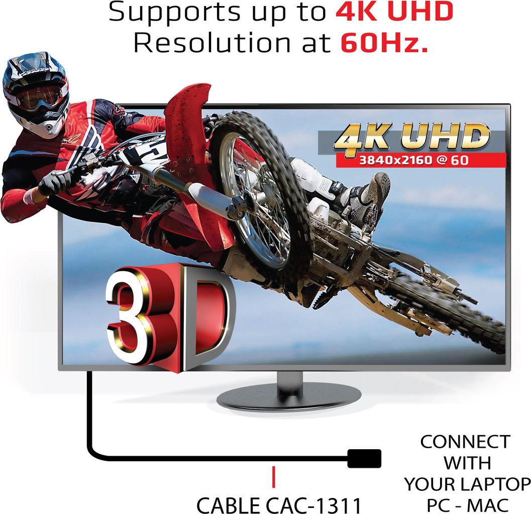 Club 3D CAC-1311 - HDMI-Kabel - HDMI (M) bis HDMI (M) - 1,0m - 4K Unterstützung (CAC-1311)