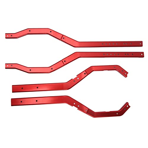 Oumefar RC Chassis Rahmenträger Aluminiumlegierung RC Rahmenschienen Autozubehör für SCX6 1/6 RC Auto(rot)