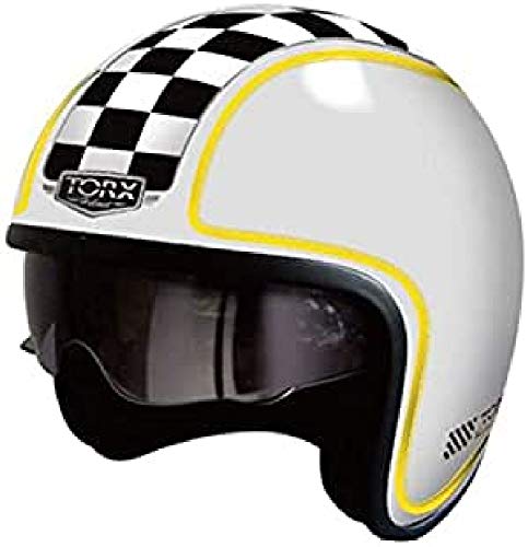 TORX Motorradhelm Harry Flag Racer White Shiny: XS