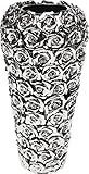 Kare Design Vase Rose Multi Chrom Small, klein, Vase für das Wohnzimmer, Blumenvase, Silber, 36,5x17,5x17,5cm
