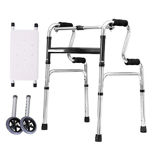 Klappbare Gehhilfe für ältere Menschen – tragbar für ältere Menschen, faltbare Schritt-für-Schritt-Stütze aus Aluminium, höhenverstellbar,F (E)