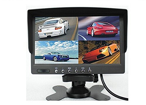 BW Autorückfahrkamera-LCD-Monitor, 7 Zoll (17,8 cm), DC 12V - 24V, 4 Videoeingänge