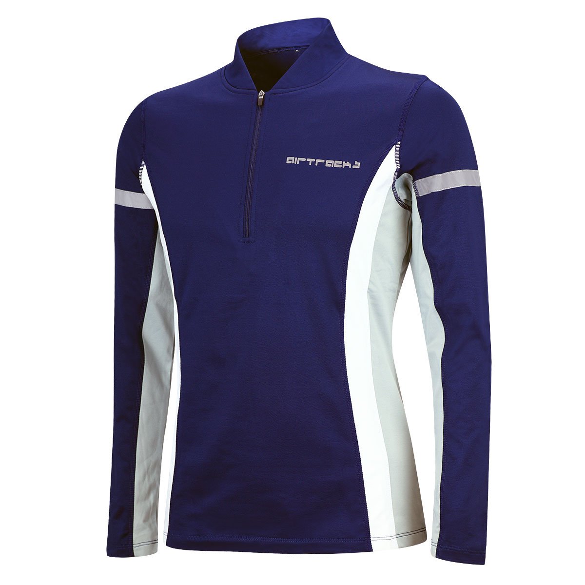 Airtracks Herren Thermo Laufshirt Langarm Winter Sweatshirt Fleece Funktionsshirt Sport Langarmshirt - blau - M - Herren