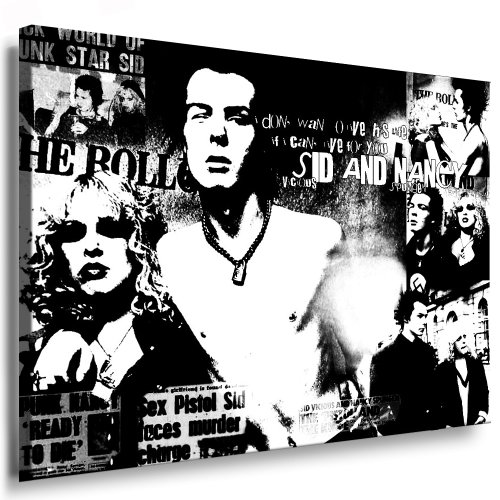 Wandbild Sex Pistols Punk-Bands Bild 100x70cm k. Poster ! Bild fertig auf Keilrahmen ! Pop Art Gemälde Kunstdrucke, Wandbilder, Bilder zur Dekoration - Deko. Rock Music Bands/Pop Stars Kunstdrucke