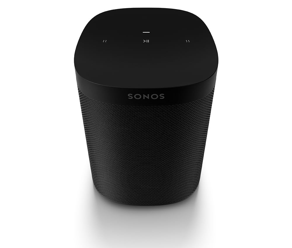 Sonos One Smart Speaker Set - WLAN Multiroom Speaker mit Alexa, Airplay, Streaming (schwarz, 1 Speaker)