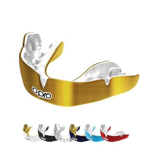 Opro Unisex-Youth Instant Custom Mundschutz, Gold/Weiß, Junior