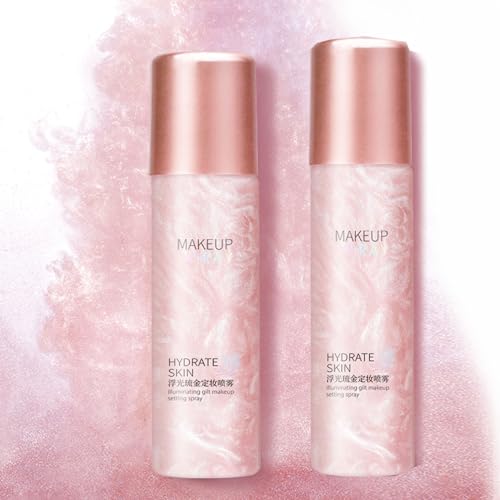Glamstay+ Makeup Setting Spray,setting spray for makeup long lasting Moisturizing and Hydrating Makeup Setting Spray for Face,3-in-1 Matte Finishing Spray and Primer (2PCS)