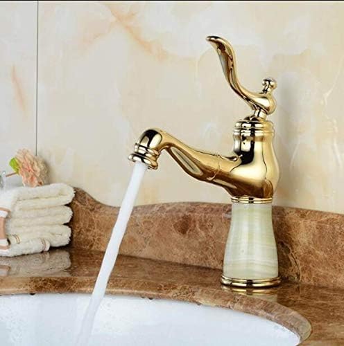 Retro Europäisches Kupfer Heißes Und Kaltes Gold Im Europäischen Stil Im Amerikanischen Stil Satiniertes Waschbecken-Wasserhahn Fengong