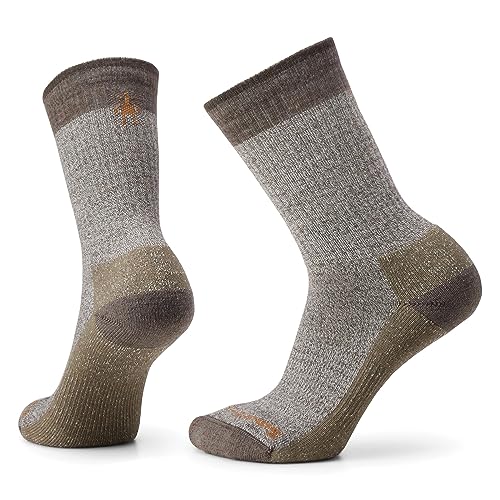 Smartwool Unisex-Adult Everyday Rollinsville Crew Socks, Taupe/Natural Marl, M