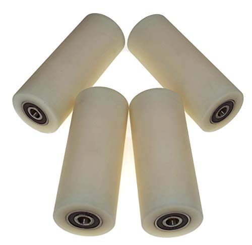4 Stück Nylon Polyamid Rollen 40 mm Durchmesser 100 mm Breite 8 mm Lager präzise in der EU gefertigt (40-100-8)