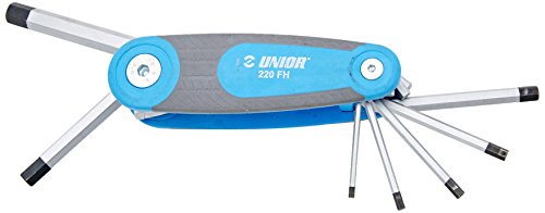 Unior 220FH Stiftschlüssel für Innensechskantschrauben, Set im Falthalter, Schwarz, Einheitsgröße