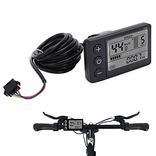 BOROCO Elektrofahrrad-Anzeige LCD-Messgerät 24V 36V 48V E-Bike Elektroroller-Bedienfeld mit SM-Stecker S866