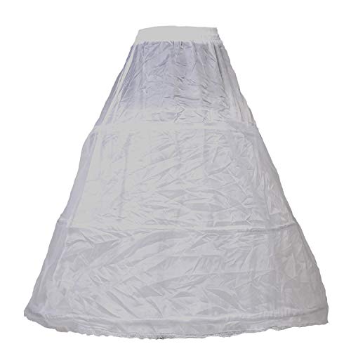 HIMRY® Reifrock Petticoat 3 Ring verstellbar, Underskirt Unterrock, Gr. X für Gr. 42 bis Übergröße, Krinoline Weiß, KXB-005-White-X