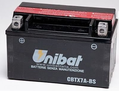 Batterie für Unibat no YUASA Roller CBTX7A-BS