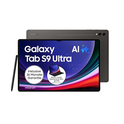 Samsung Galaxy Tab S9 Ultra Android-Tablet, Wi-Fi, 1 TB / 16 GB RAM, MicroSD-Kartenslot, Inkl. S Pen, Simlockfrei ohne Vertrag, Graphit, Inkl. 36 Monate Herstellergarantie [Exklusiv bei Amazon]