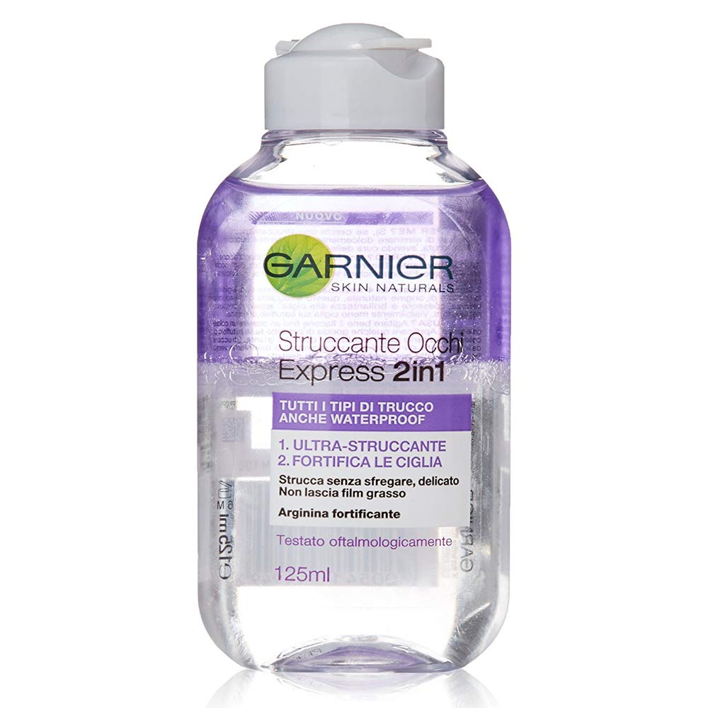 Garnier Augen-Make-up-Entferner Express 2-in-1 für alle Arten von Make-up, auch wasserfest, 125 ml, [6 Stück]