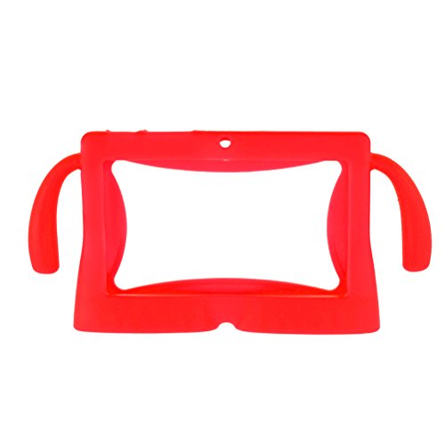 7 Zoll weiche Silikon-Gel-Schutzhülle für Q88 Android Kinder Tablet PC (blau) rot