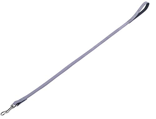 Nobby Leine Velours grau (Plume); L: 100cm; B: 14mm