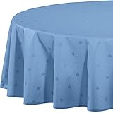Erwin Müller abwaschbare Tischdecke, Tischwäsche Neuss im Rautendesign, blau Größe 160x220 cm - acrylversiegeltes Gewebe für leichtes Wischen (weitere Farben, Größen)