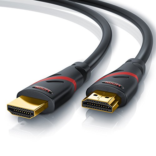 15m - Ultra HD 4k HDMI Kabel - High Speed with Ethernet - Kabel 3 fach geschirmt inkl. Stecker- und Kontaktschirmung - 4K Ultra HD 2160p bei 30 Hz Full HD 1080p - 3D ARC CEC - AWG24 - schwarz