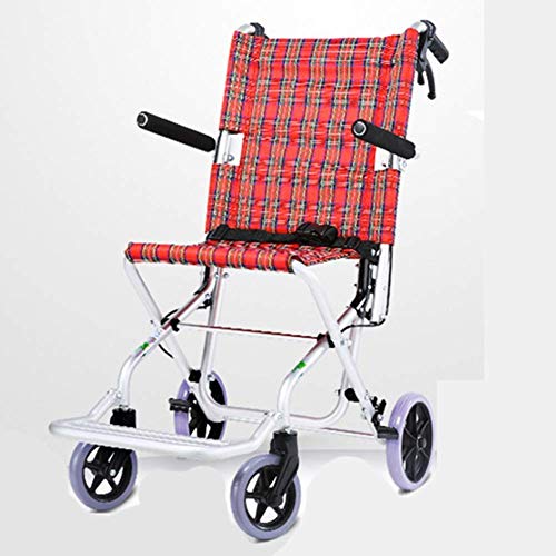 Rollstuhl, Rollstuhl, zusammenklappbar, leicht, tragbar, für ältere Menschen, für Reisen, ultraleicht, für Kinder, kleiner tragbarer, einfacher Klappwagen, tragbar