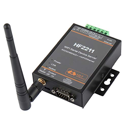 Industrial Modbus Serial RS232 RS485 RS422 to WiFi Ethernet Converter Device TCP IP Telnet Modbus 4M Flash