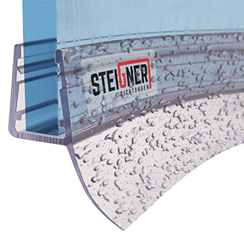 STEIGNER Duschdichtung, 100cm, Glasstärke 6/7/ 8 mm, Vorgebogene PVC Ersatzdichtung für Runddusche, UK12