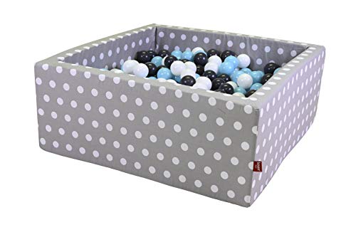Knorrtoys® Bällebad »Soft, Grey white dots«, mit 100 Bällen creme/grey/lightblue; Made in Europe