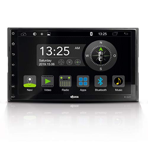 RADICAL R-D211: 2-Din Android Autoradio, Multimediasystem mit DAB+, UKW, USB, Bluetooth, WiFi/WLAN, 7“ Touchscreen, App-Mirroring, Mediencenter mit offenem Android 9.0 OS
