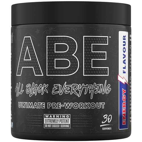 Applied Nutrition ABE Pre Workout Pulver - Pre Booster für Energie & Leistung mit Citrullin, Kreatin Monohydrat, Beta Alanin (375 g – 30 Portionen)(Energy Flavour)