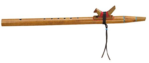 Indianerflöte in Ton F aus PVC mit Totem-Tier traditionell Mund Flöte Indianer Ursprung in Amerika Musik Klang Percussion Weltmusik