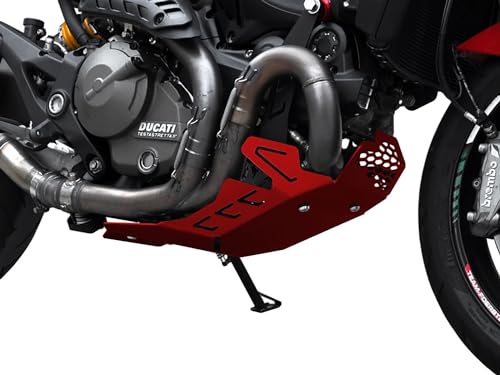 Ducati Monster 821 BJ 2014-16 Motorschutz Unterfahrschutz Bugspoiler rot